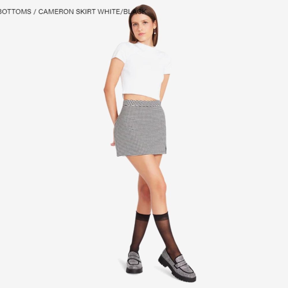 Steve Madden Black and White Pattern Skirt Size 02